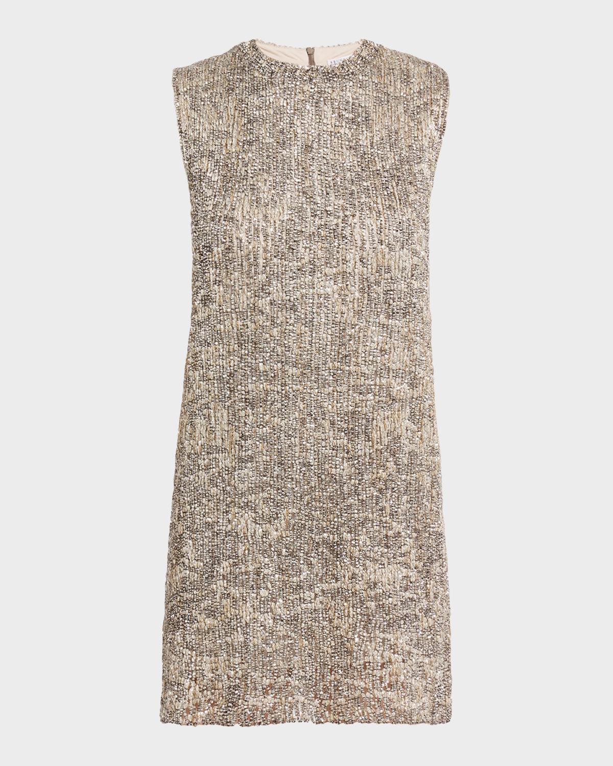Brunello Cucinelli Couture Metallic Mohair Dress
