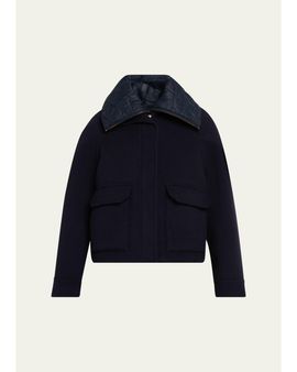 Brunello Cucinelli Couture Wool Coat with Detachable Padding