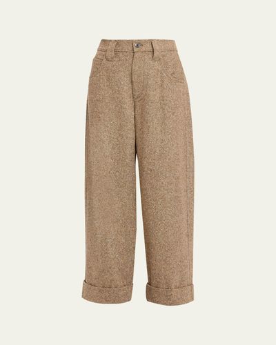 Brunello Cucinelli Donegal Wool Relaxed Trousers