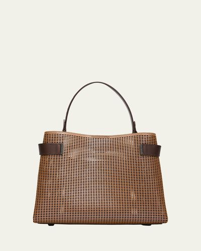 Brunello Cucinelli Essence Sparkling Leather Top-Handle Bag