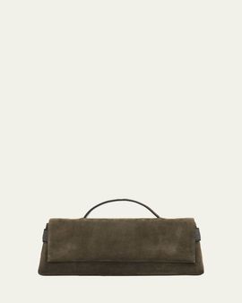 Brunello Cucinelli Essence Suede Top-Handle Bag