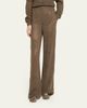 Brunello Cucinelli Floral Paillette Mohair Open-Knit Wide-Leg Pants - 4
