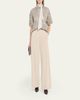 Brunello Cucinelli Fluid Silk Satin Top with Scarf Collar - 2