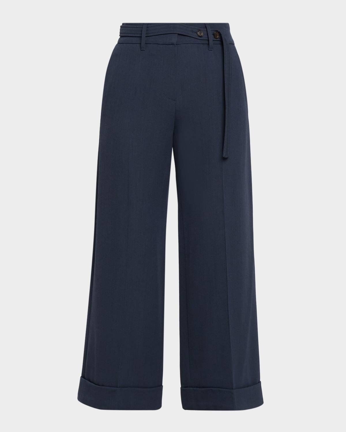 Brunello Cucinelli Fluid Wool Cuffed Pants