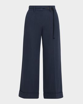 Brunello Cucinelli Fluid Wool Cuffed Pants