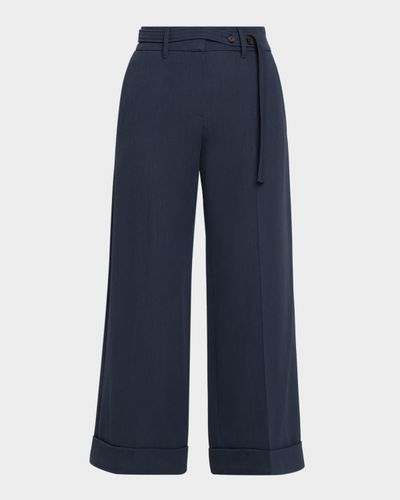 Brunello Cucinelli Fluid Wool Cuffed Pants