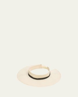 Brunello Cucinelli Hemp Visor with Monili Band