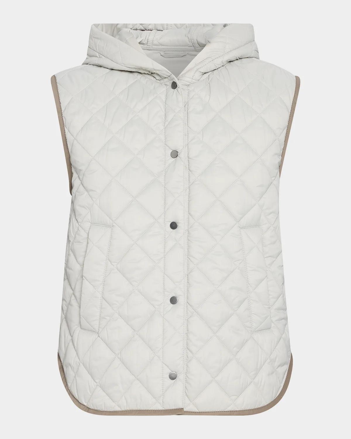 Brunello Cucinelli Hooded Quilted Outerwear Vest