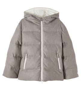 Brunello Cucinelli Kids Brunello Cucinelli Kids Hooded virgin wool puffer jacket