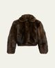 Brunello Cucinelli Lamb Shearling Zip Jacket With Monili Trim - 1