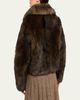 Brunello Cucinelli Lamb Shearling Zip Jacket With Monili Trim - 3