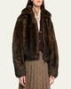 Brunello Cucinelli Lamb Shearling Zip Jacket With Monili Trim - 4