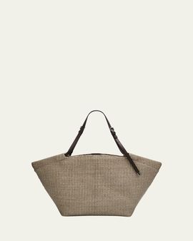 Brunello Cucinelli Large Raffia Tote Bag