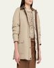 Brunello Cucinelli Leather-Collar Padded Cotton Techno Car Coat - 4
