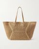 BRUNELLO CUCINELLI Leather-trimmed woven tote - 1