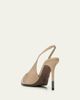 Brunello Cucinelli Leather Slingback Pumps with Monili Heel - 2