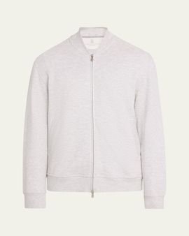 Brunello Cucinelli Men's Bomber Full-Zip Sweatshirt