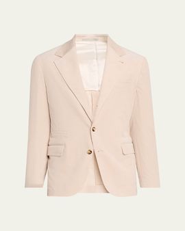 Brunello Cucinelli Men's Carded Wool Single-Breasted Sport Coat