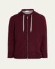 Brunello Cucinelli Men's Cashmere Knit Full-Zip Hoodie - 1