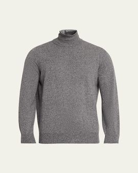 Brunello Cucinelli Men's Cashmere Melange Turtleneck Sweater