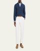 Brunello Cucinelli Men's Cashmere Mouline Quarter-Zip Sweater - 2