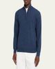 Brunello Cucinelli Men's Cashmere Mouline Quarter-Zip Sweater - 4