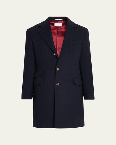 Brunello Cucinelli Men's Cashmere Single-Breasted Topcoat