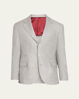 Brunello Cucinelli Men's Cavallery Silk and Cashmere Single-Breasted Sport Coat