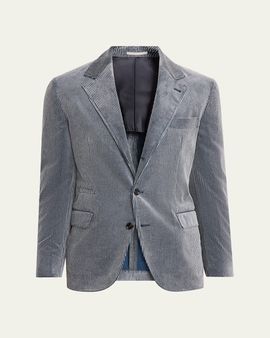 Brunello Cucinelli Men's Cotton and Cashmere Corduroy Single-Breasted Sport Coat