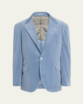 Brunello Cucinelli Men's Cotton and Cashmere Corduroy Sport Coat