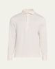Brunello Cucinelli Men's Cotton Jersey Long-Sleeve Polo Shirt - 1