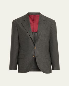 Brunello Cucinelli Men's Cotton Notch Lapel Single-Breasted Sport Coat