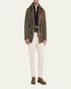 Brunello Cucinelli Men's Cotton Pique Snap-Front Western Shirt - 2