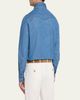 Brunello Cucinelli Men's Denim Flap-Pocket Western Sport Shirt - 3