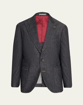 Brunello Cucinelli Men's Denim Single-Breasted Sport Coat