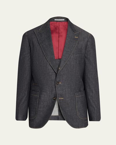 Brunello Cucinelli Men's Denim Single-Breasted Sport Coat