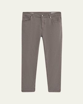 Brunello Cucinelli Men's Dyed Denim Slim-Straight Leg Five-Pocket Pants