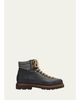 Brunello Cucinelli Men's Leather Lug-Sole Ankle Boots - 1