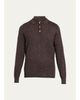 Brunello Cucinelli Men's Melange Cashmere-Blend Polo Sweater - 1