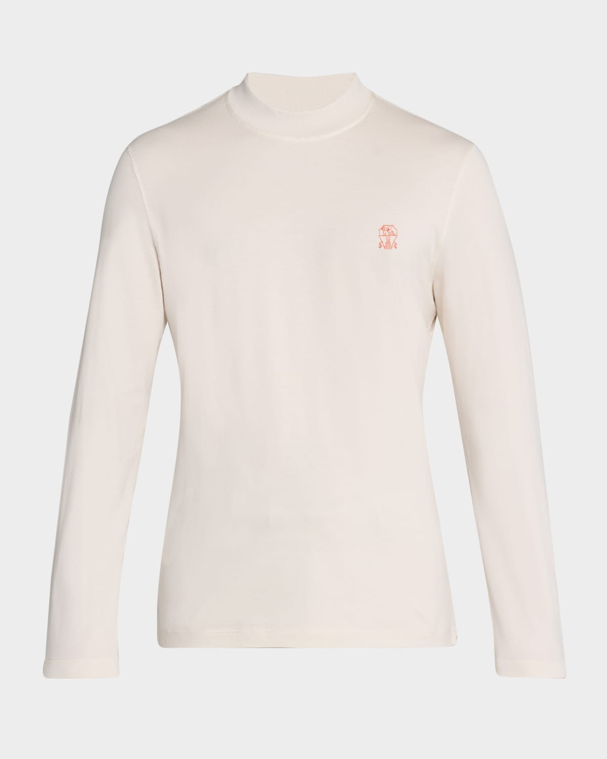 Brunello Cucinelli - Men's Mock-Neck Long-Sleeve T-Shirt