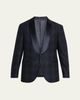 Brunello Cucinelli Men's Overplaid Satin Shawl-Lapel Tuxedo Jacket - 1
