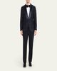 Brunello Cucinelli Men's Overplaid Satin Shawl-Lapel Tuxedo Jacket - 2