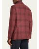 Brunello Cucinelli Men's Plaid Wool-Cashmere Single-Breasted Sport Coat - 3