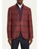 Brunello Cucinelli Men's Plaid Wool-Cashmere Single-Breasted Sport Coat - 4