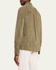 Brunello Cucinelli Men's Suede Snap-Front Overshirt - 3