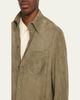 Brunello Cucinelli Men's Suede Snap-Front Overshirt - 5