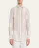 Brunello Cucinelli Men's Wide Stripe Cotton Sport Shirt - 4
