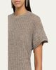 Brunello Cucinelli Metallic Linen Rib Short-Sleeve Midi Dress - 5