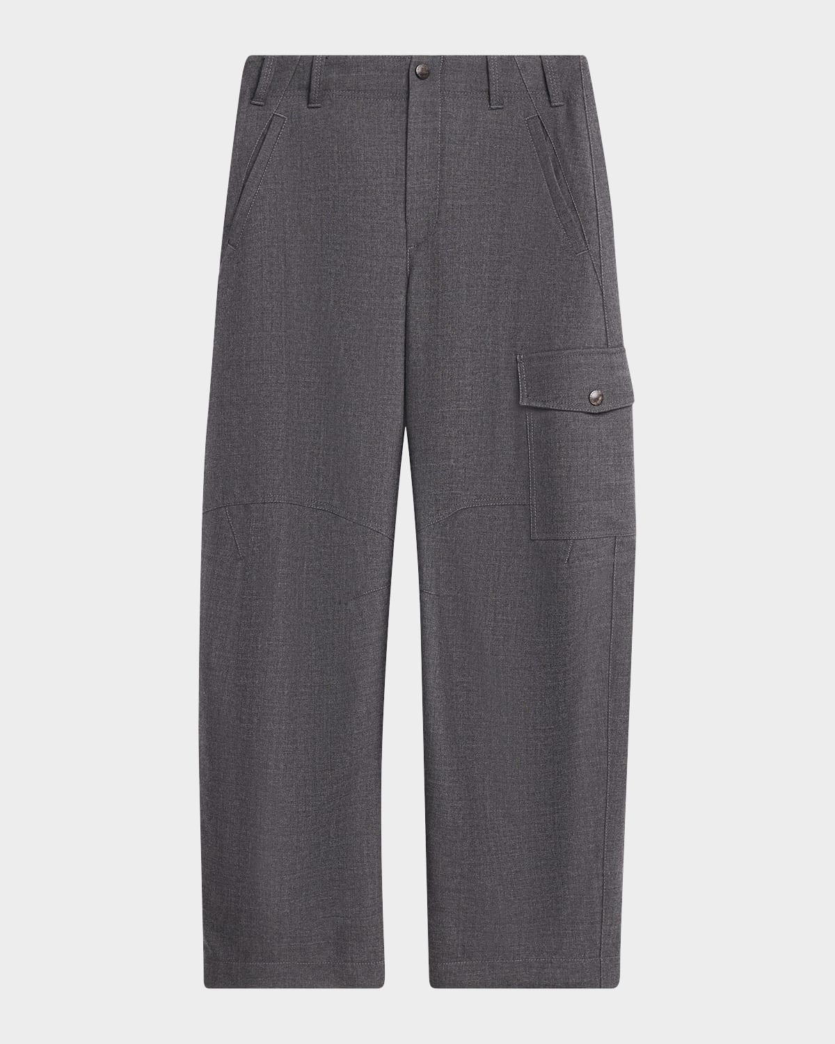 Brunello Cucinelli Mid-Rise Barrel-Leg Cargo Pants