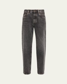 Brunello Cucinelli Mid-Rise Straight-Leg Denim Pants